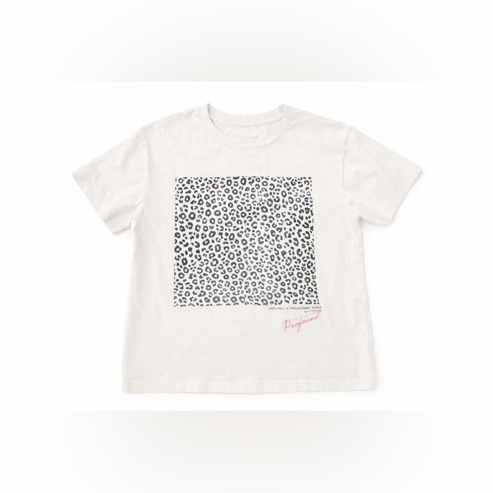 White Leopard Print Tshirt